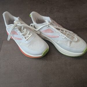 Women's White and Pink Athletic Shoes